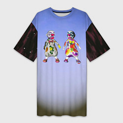 Женская длинная футболка Два чудаковатых клоуна