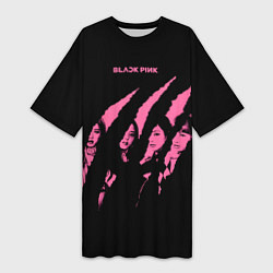 Женская длинная футболка Blackpink Tearing with claws