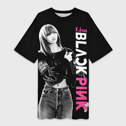 Женская длинная футболка Blackpink Beautiful Lisa