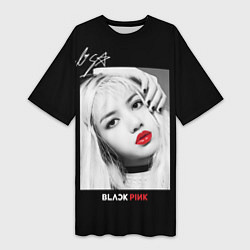 Женская длинная футболка Blackpink Lisa Autograph