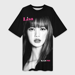 Женская длинная футболка Blackpink Lisa Portrait