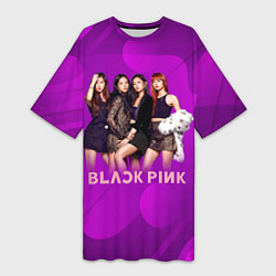 Женская длинная футболка K-pop Blackpink girls
