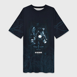 Женская длинная футболка Персонажи Alan Wake