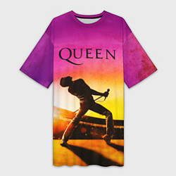 Женская длинная футболка Queen Фредди Меркьюри