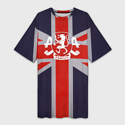 Женская длинная футболка Asking Alexandria британский флаг
