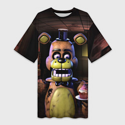 Женская длинная футболка Five Nights at Freddy