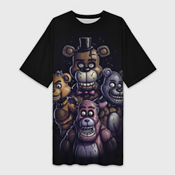 Женская длинная футболка Five Nights at Freddys