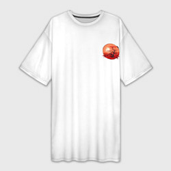 Женская длинная футболка Сакура в Огне Заката
