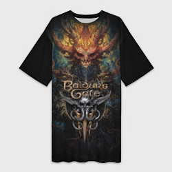 Женская длинная футболка Baldurs Gate 3 demon