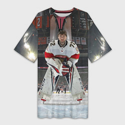 Женская длинная футболка Sergey Bobrovsky - Florida panthers - hockey