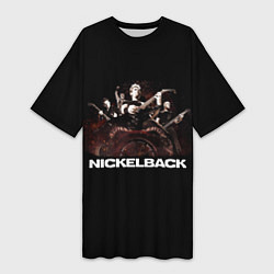 Женская длинная футболка Nickelback brutal