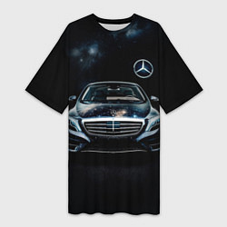 Женская длинная футболка Mercedes Benz