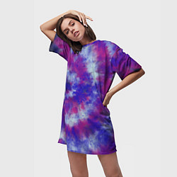 Футболка женская длинная Tie-Dye дизайн, цвет: 3D-принт — фото 2