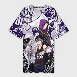 Женская длинная футболка Троица - Темный дворецкий