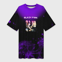 Женская длинная футболка Blackpink art