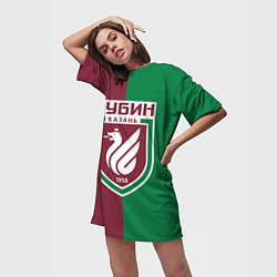 Футболка женская длинная Казанский Рубин, цвет: 3D-принт — фото 2