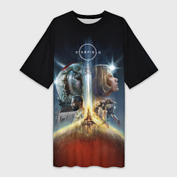 Женская длинная футболка Starfield characters