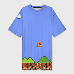 Женская длинная футболка Первый уровень Марио
