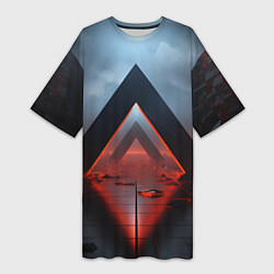 Женская длинная футболка Дорога абстракций