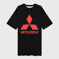 Женская длинная футболка Mitsubishi sportcar