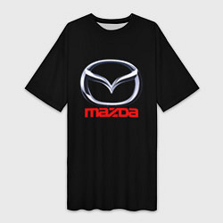 Футболка женская длинная Mazda japan motor, цвет: 3D-принт