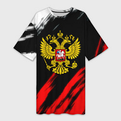 Женская длинная футболка Russia stripes