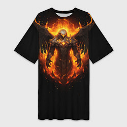Женская длинная футболка Пламенный Бог Тот