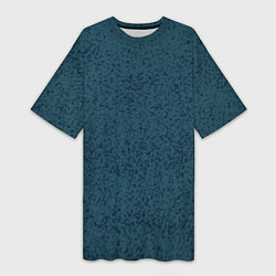 Женская длинная футболка Серо-синяя текстура