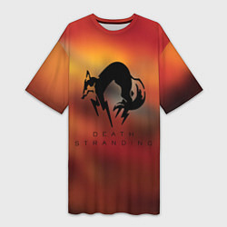 Женская длинная футболка Death Stranding Kojima corp