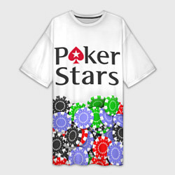 Женская длинная футболка Poker - игра для удачливых
