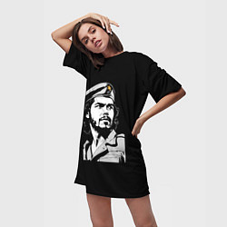 Футболка женская длинная Che Guevara - Hasta La Victoria, цвет: 3D-принт — фото 2