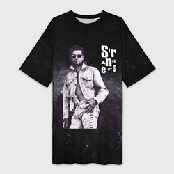 Женская длинная футболка Depeche Mode - Dave Gahan strangers pistol