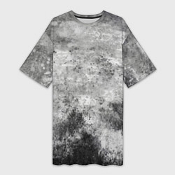 Футболка женская длинная Абстракция - gray mood, цвет: 3D-принт