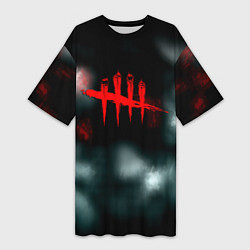 Женская длинная футболка Dead by daylight horror