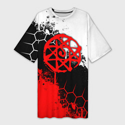 Женская длинная футболка Печать Альфонса - стальной алхимик