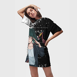 Футболка женская длинная Маки дзенин из магической битвы, цвет: 3D-принт — фото 2