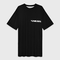 Женская длинная футболка Самурай - Киберпанк 2077