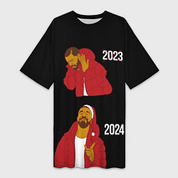 Женская длинная футболка Дрейк 2023-2024