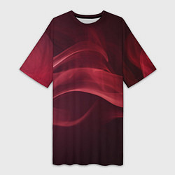Женская длинная футболка Малиновый дым