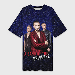 Женская длинная футболка Depeche Mode - A universe band