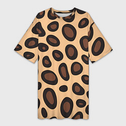 Женская длинная футболка Леопардовые пятнышки