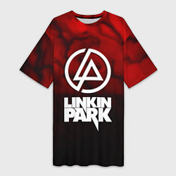 Женская длинная футболка Linkin park strom честер