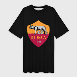 Женская длинная футболка Roma fc club sport