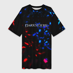 Женская длинная футболка Darksiders space logo