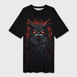 Женская длинная футболка Evil owl