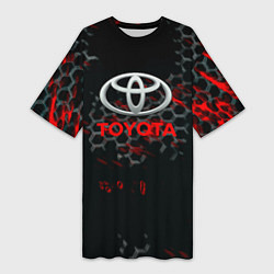 Женская длинная футболка Toyota краски броня