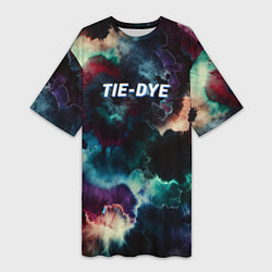 Женская длинная футболка Tie - dye