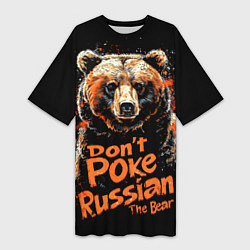 Женская длинная футболка Dont poke the Russian bear