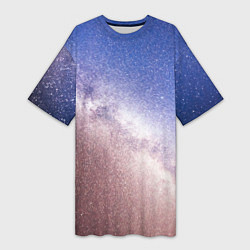 Женская длинная футболка Галактика млечный путь