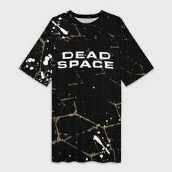 Женская длинная футболка Dead space текстура
